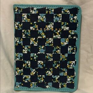 Anthropologie and Fringe Floral Checkered Passport Holder